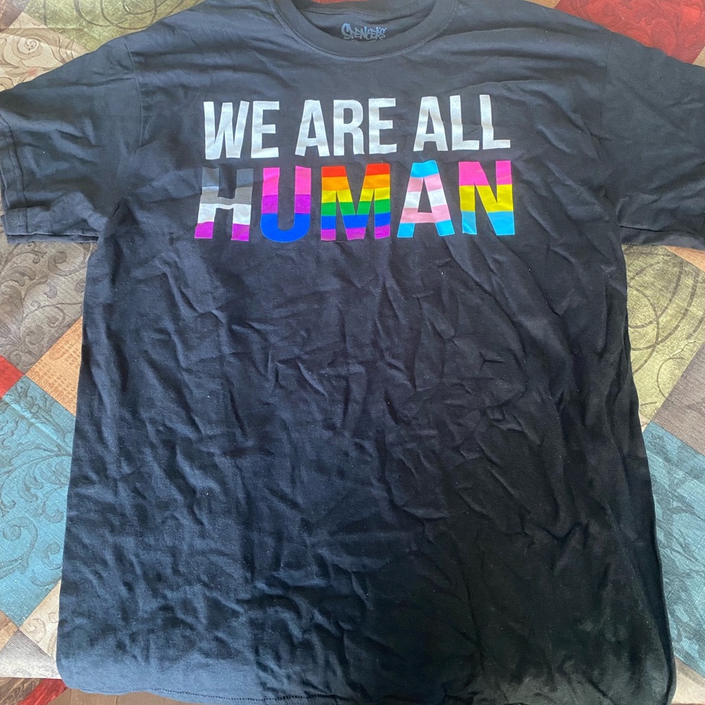 “We Are All Human” Pride and Transgender Ally Shirt